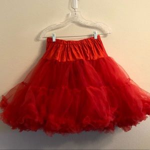 Hell Bunny Red Ruffled Petticoat